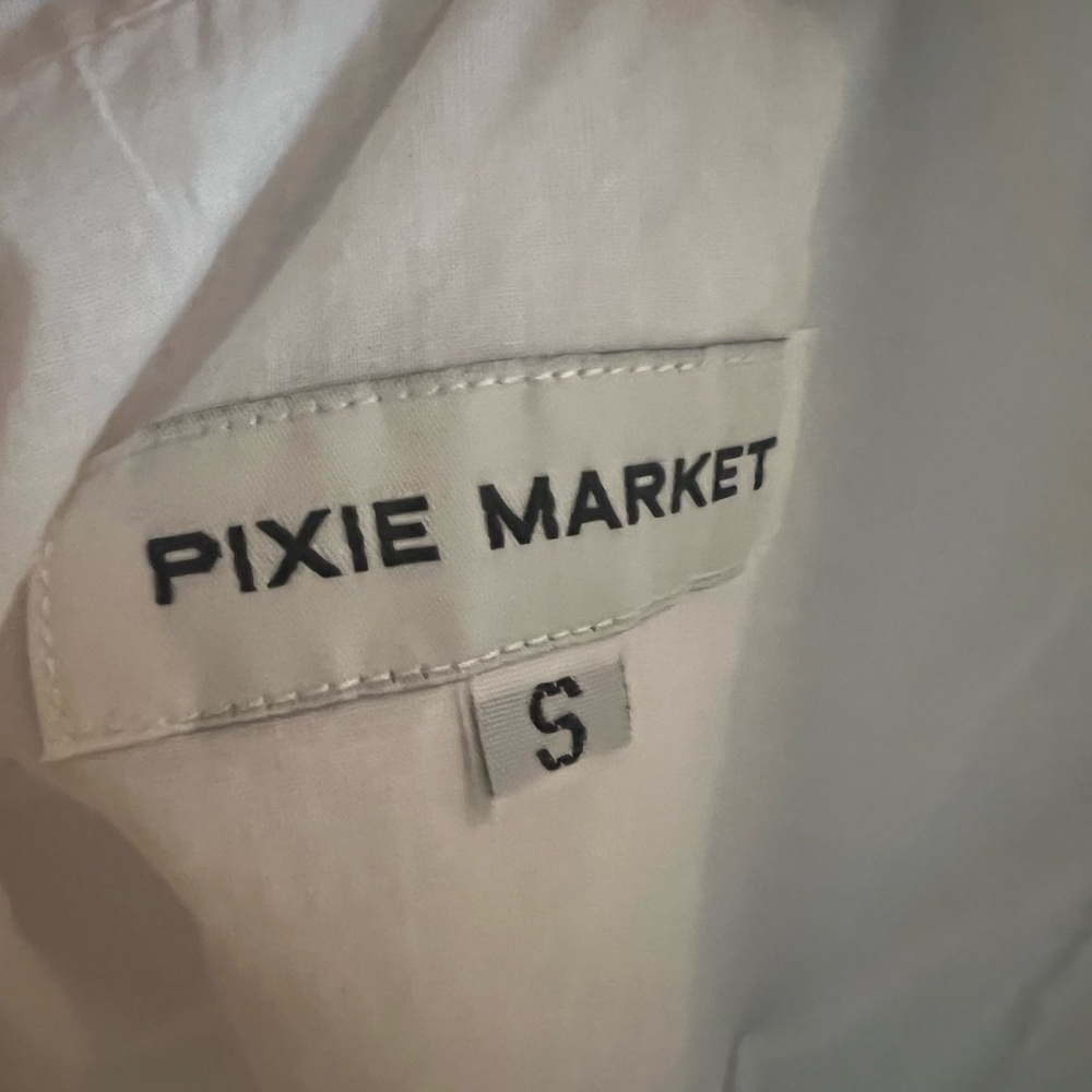 Pixie Market Cropped White Blouse - image 2